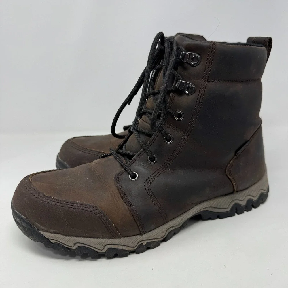 Duluth Trading Company Work Boots Brown Leather Water Resistance Men's Size 11.5